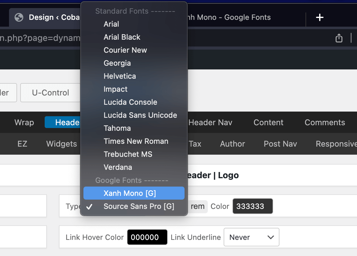 How To Add New Google Fonts To Dynamik - Cobalt Apps Docs